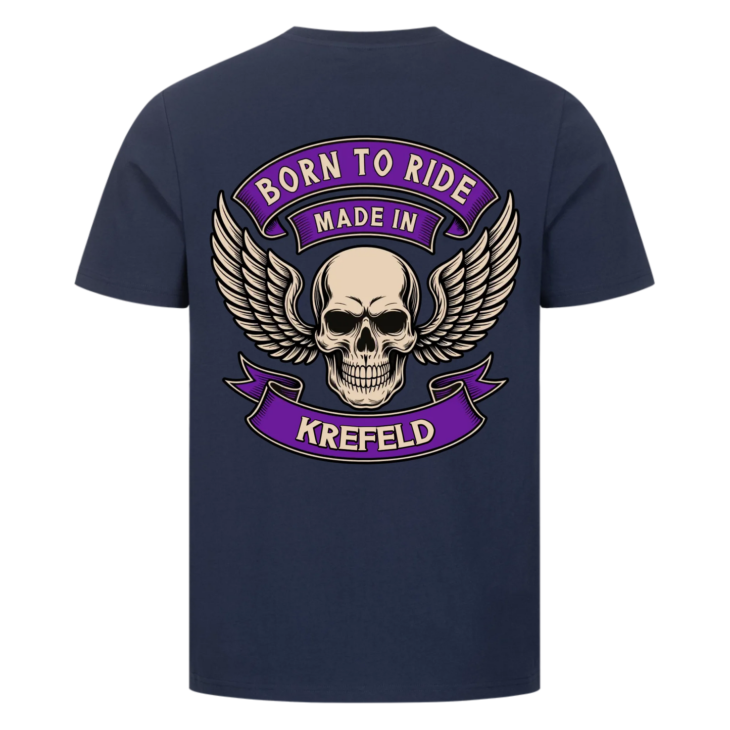 Born to ride made in [Ort] – Personalisiertes Biker Premium T-Shirt 27