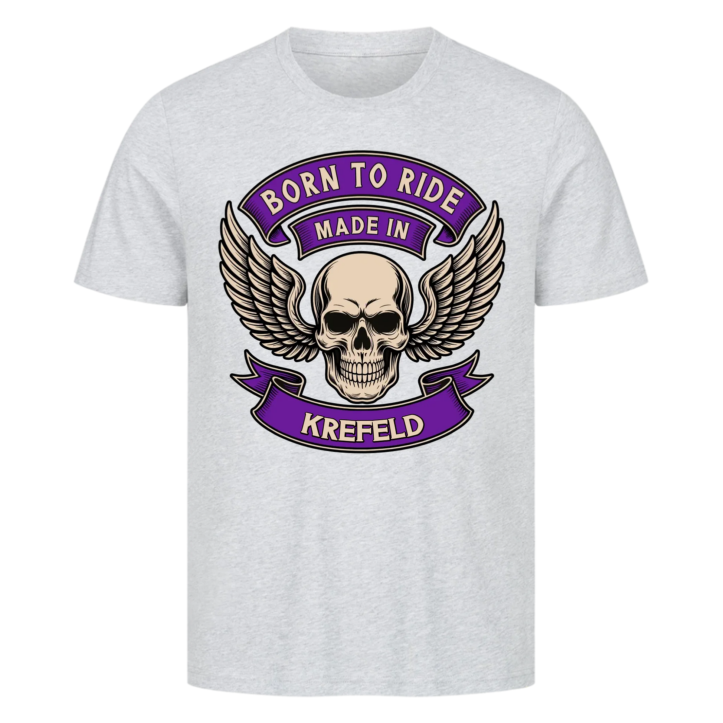 Born to ride made in [Ort] – Personalisiertes Biker Premium T-Shirt 27