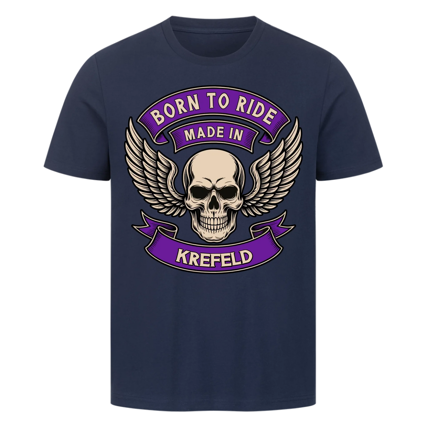 Born to ride made in [Ort] – Personalisiertes Biker Premium T-Shirt 27