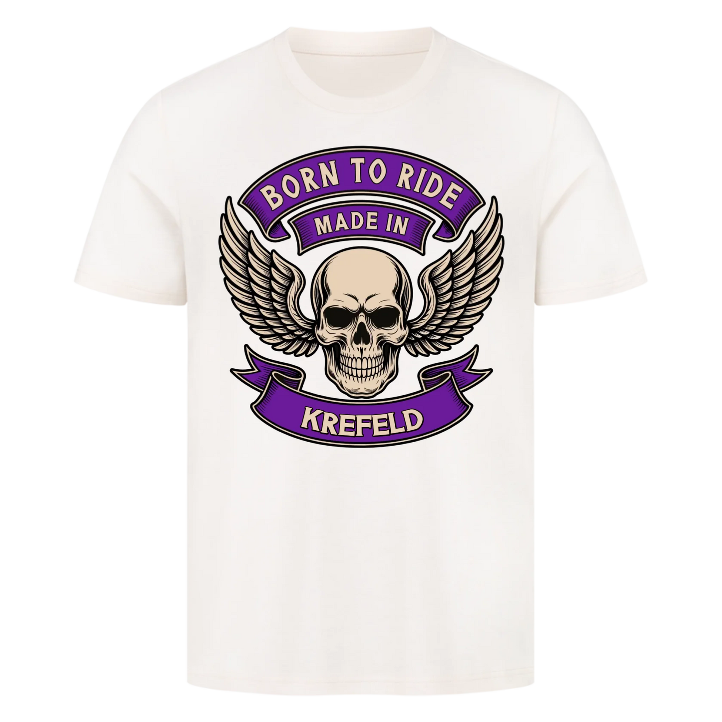 Born to ride made in [Ort] – Personalisiertes Biker Premium T-Shirt 27