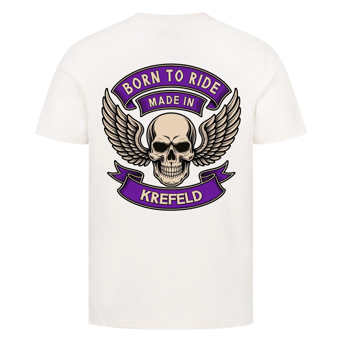 Born to ride made in [Ort] – Personalisiertes Biker Premium T-Shirt 27