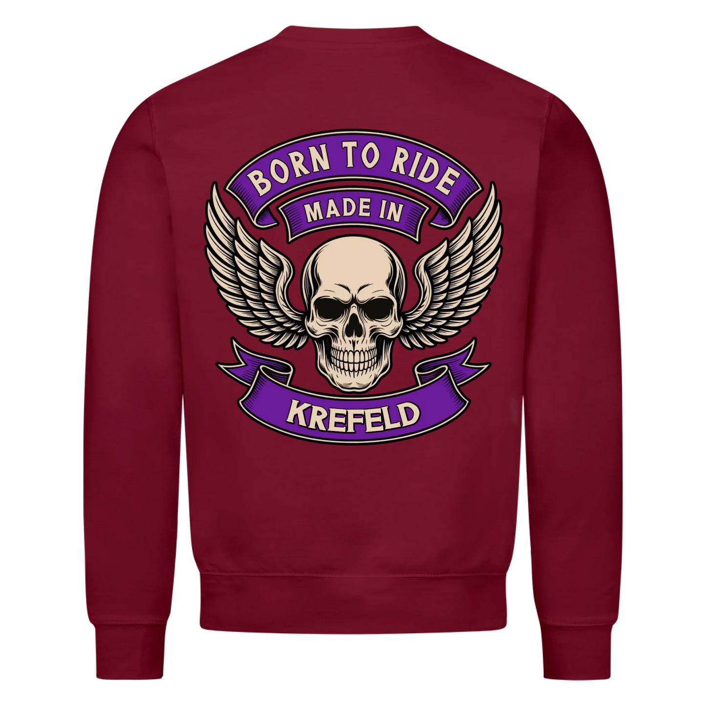 Born to ride made in [Ort] – Personalisiertes Biker Premium Sweatshirt 27