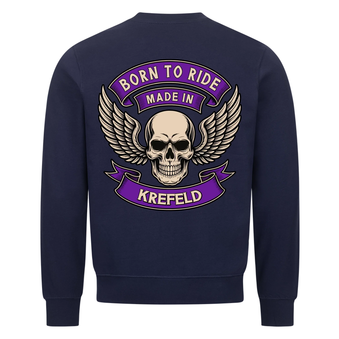 Born to ride made in [Ort] – Personalisiertes Biker Premium Sweatshirt 27