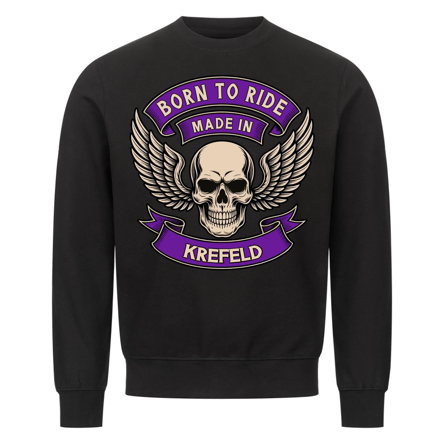 Born to ride made in [Ort] – Personalisiertes Biker Premium Sweatshirt 27