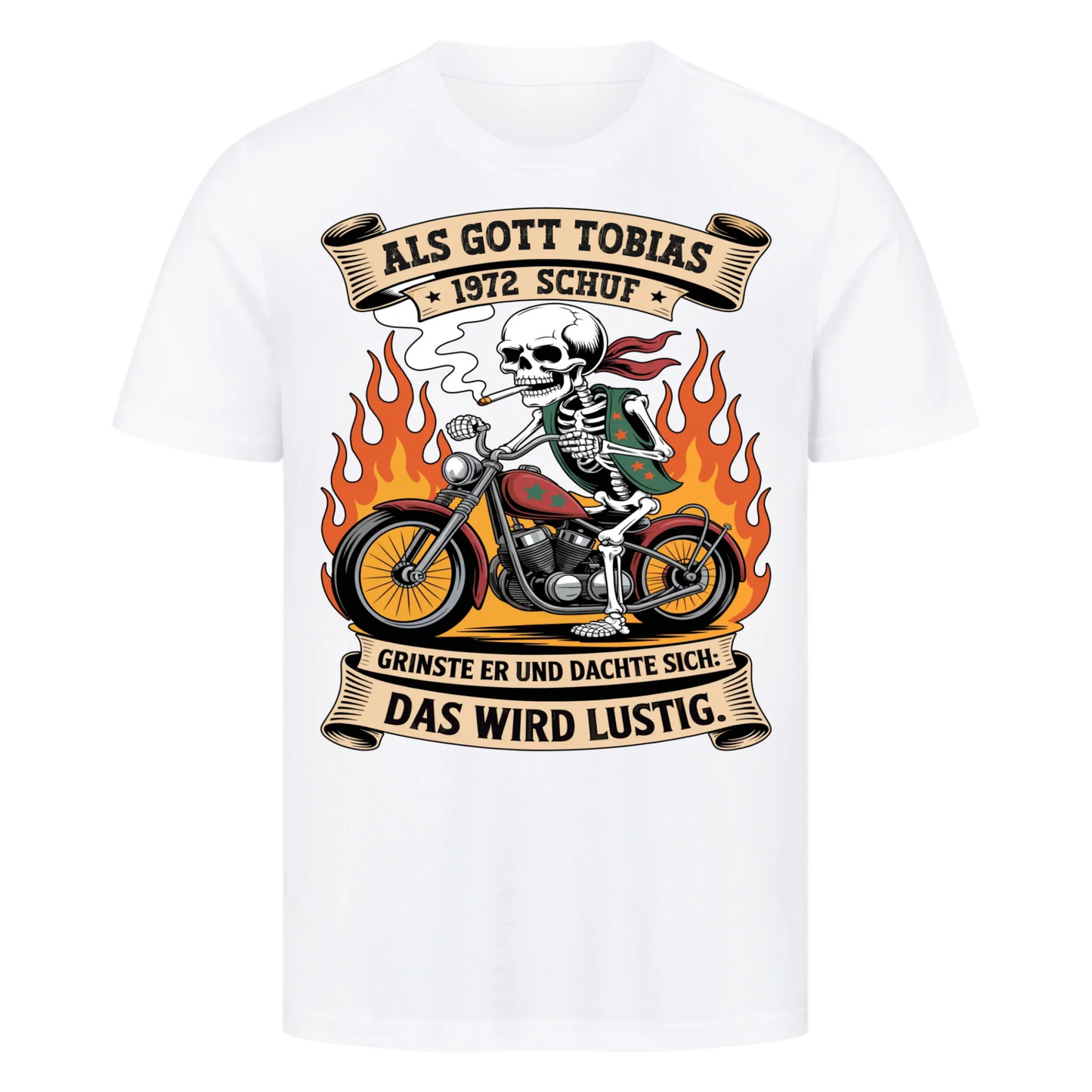Als Gott [Name] [Jahr] schuf grinste er und dachte sich das wird lustig Premium T-Shirt