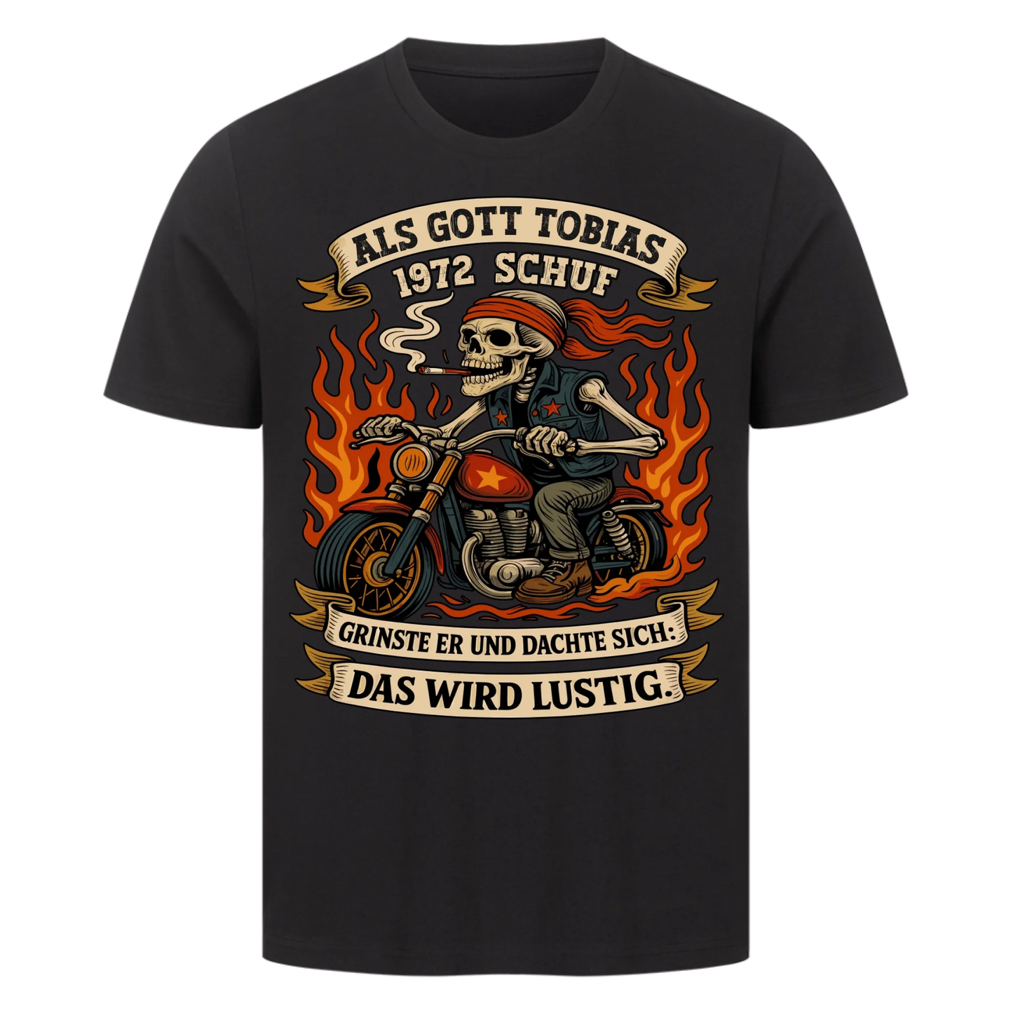 Als Gott [Name] [Jahr] schuf grinste er und dachte sich das wird lustig Premium T-Shirt 2