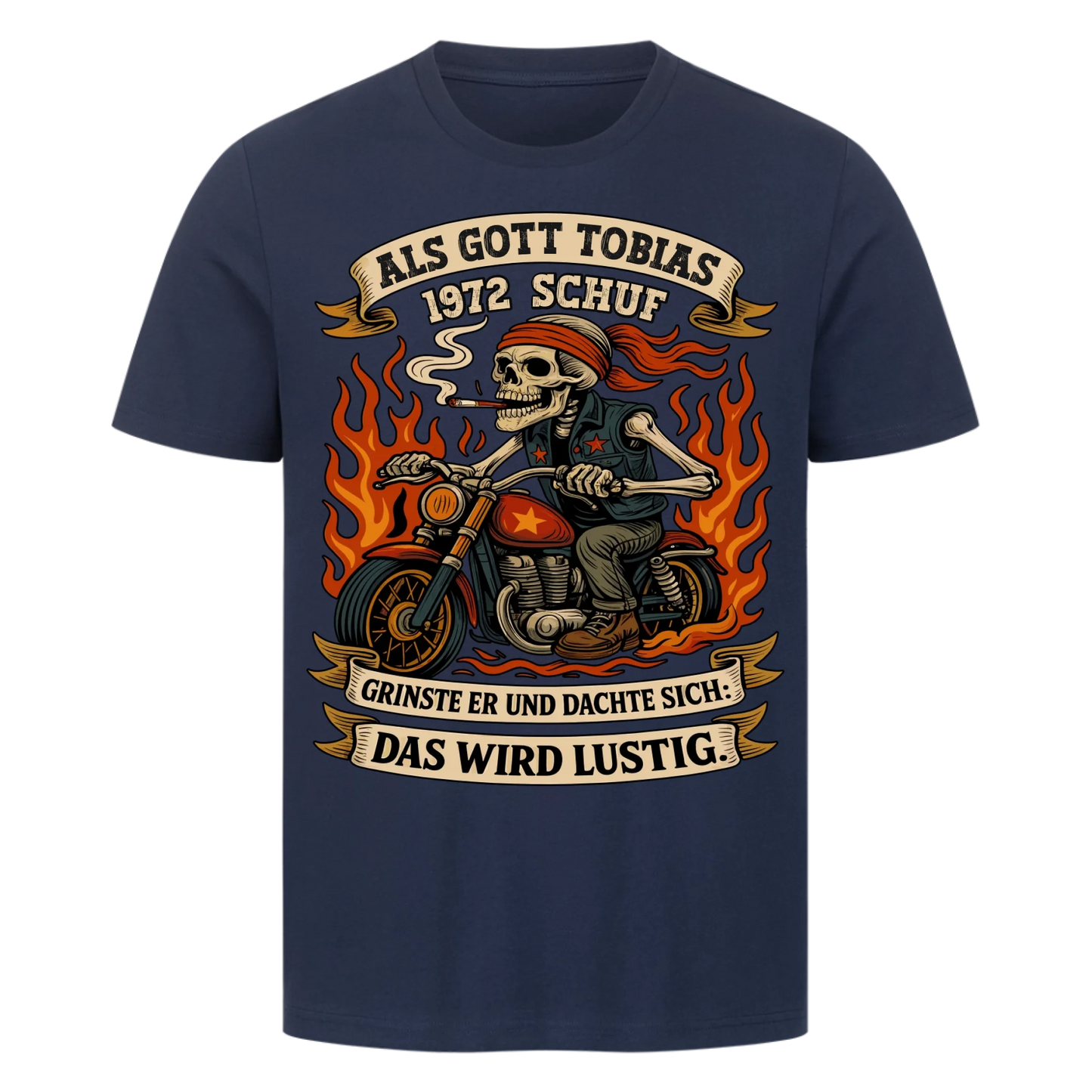 Als Gott [Name] [Jahr] schuf grinste er und dachte sich das wird lustig Premium T-Shirt 2