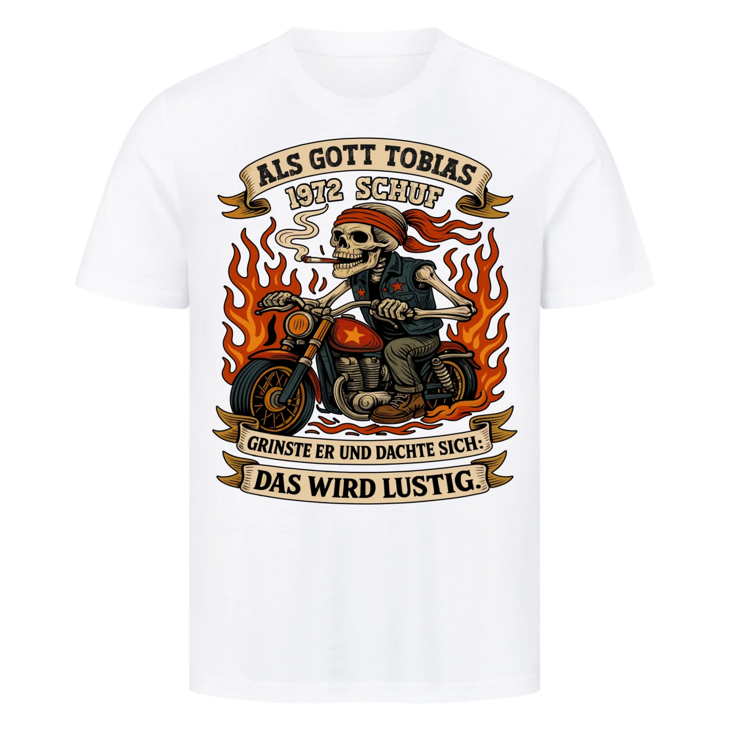 Als Gott [Name] [Jahr] schuf grinste er und dachte sich das wird lustig Premium T-Shirt 2