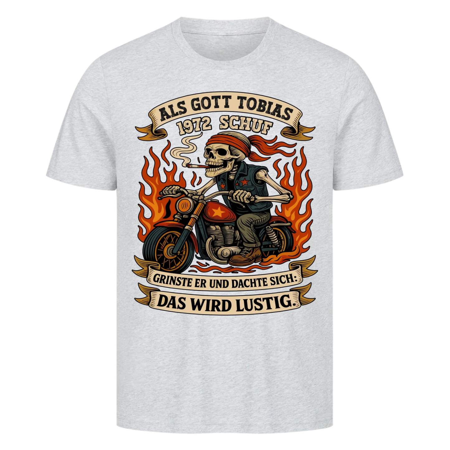 Als Gott [Name] [Jahr] schuf grinste er und dachte sich das wird lustig Premium T-Shirt 2