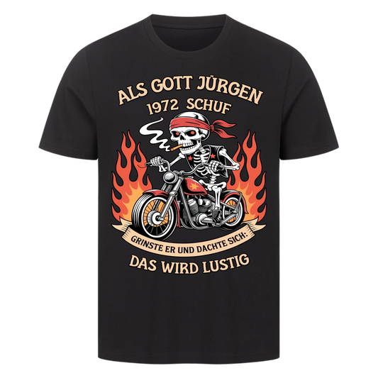 Als Gott [Name] [Jahr] schuf grinste er und dachte sich das wird lustig Premium T-Shirt 3