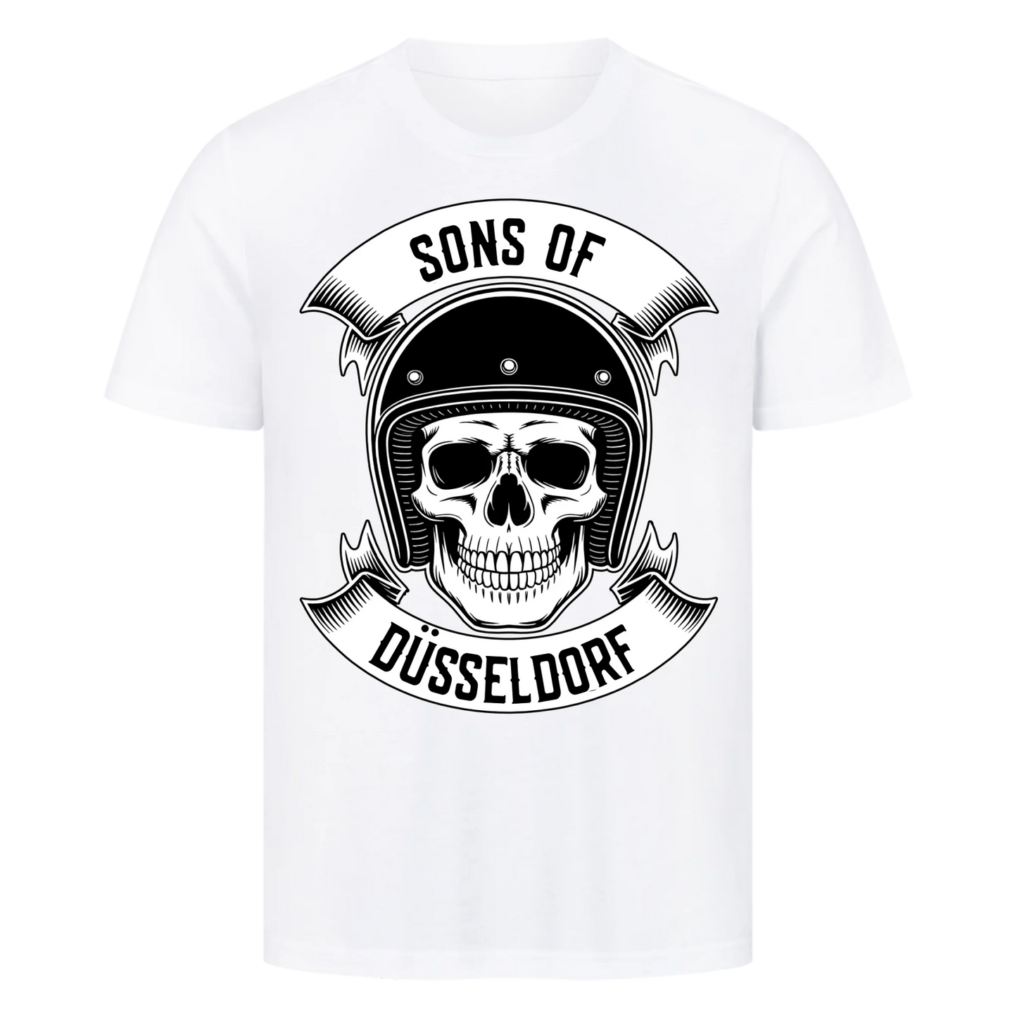 Personalisiertes Biker Frontdruck Premium T-Shirt – mit individuellem Brustlogo 1