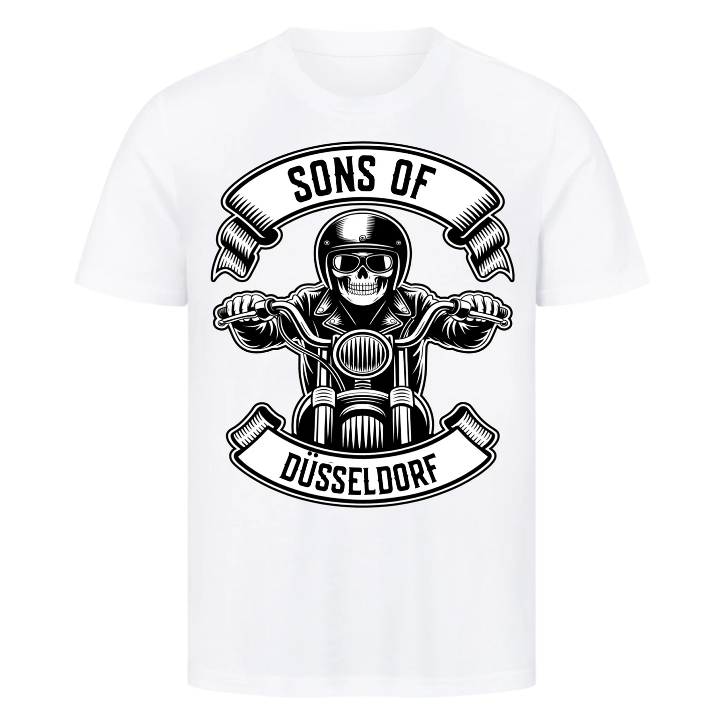 Personalisiertes Biker Frontdruck Premium T-Shirt – mit individuellem Brustlogo 3