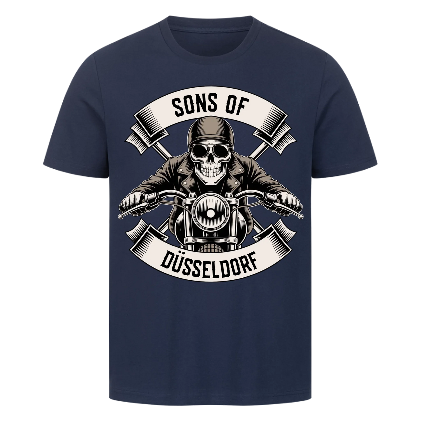 Personalisiertes Biker Frontdruck Premium T-Shirt – mit individuellem Brustlogo 5