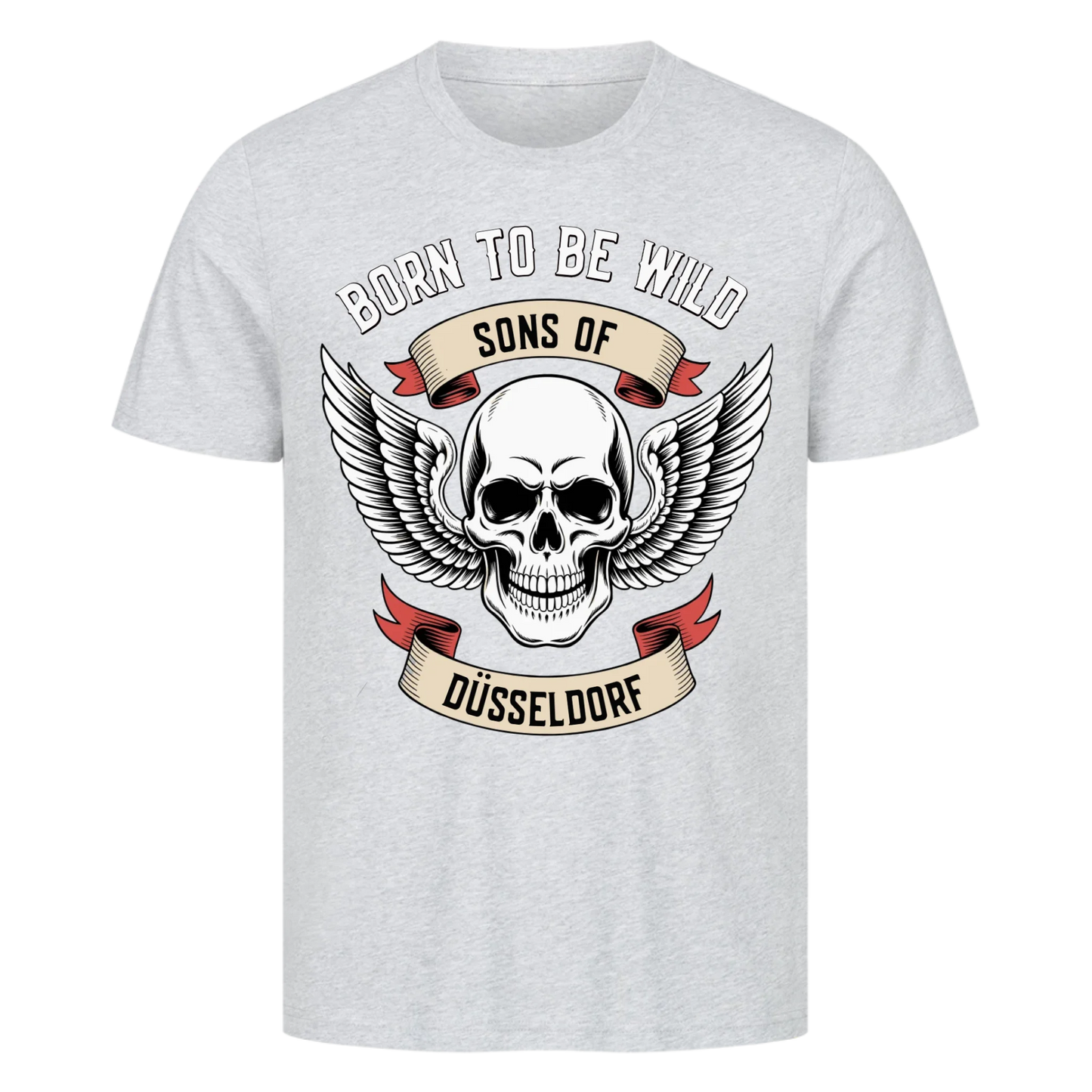 [Born to be wild] [Sons of] [Stadt] Personalisiertes Multicolor Frontdruck Premium T-Shirt 1