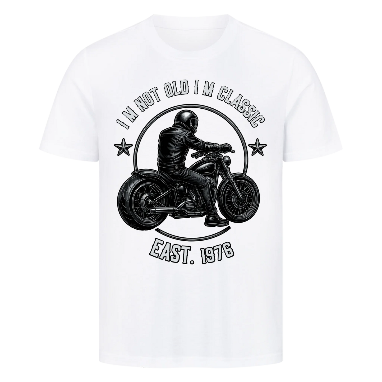 [I´m not old I´m classic] [Seit 1976] personalisiert Frontdruck Premium T-Shirt