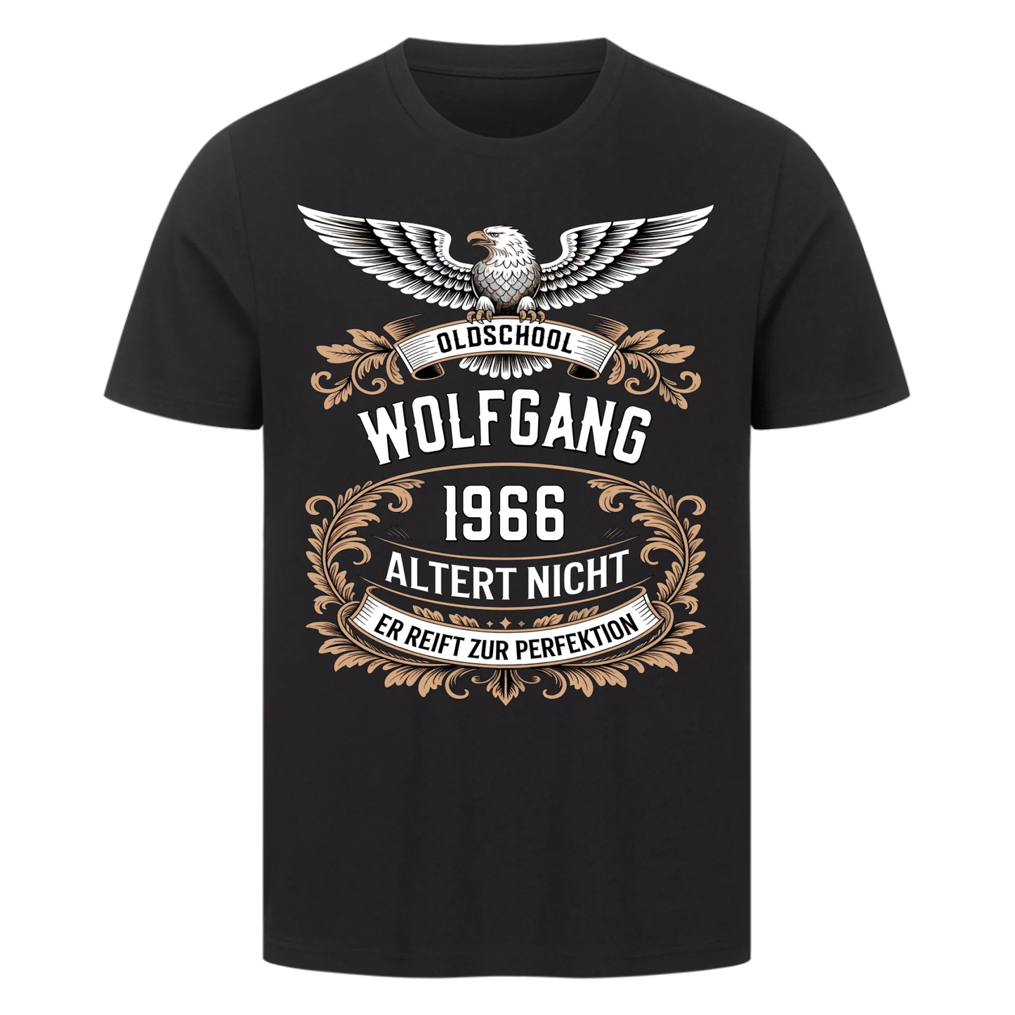 Oldschool [Dein Name] [1966] altert nicht er reift zur Perfektion personalisiert Frontdruck Premium T-Shirt