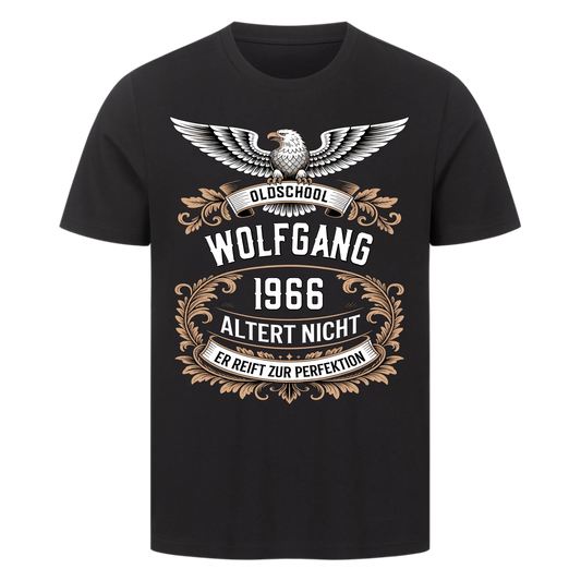 Oldschool [Dein Name] [1966] altert nicht er reift zur Perfektion personalisiert Frontdruck Premium T-Shirt
