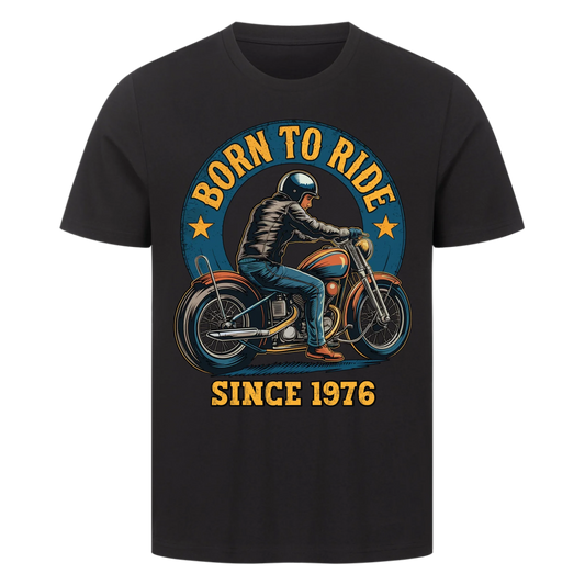Born to Ride [Dein Jahr] personalisiert Frontdruck Premium T-Shirt