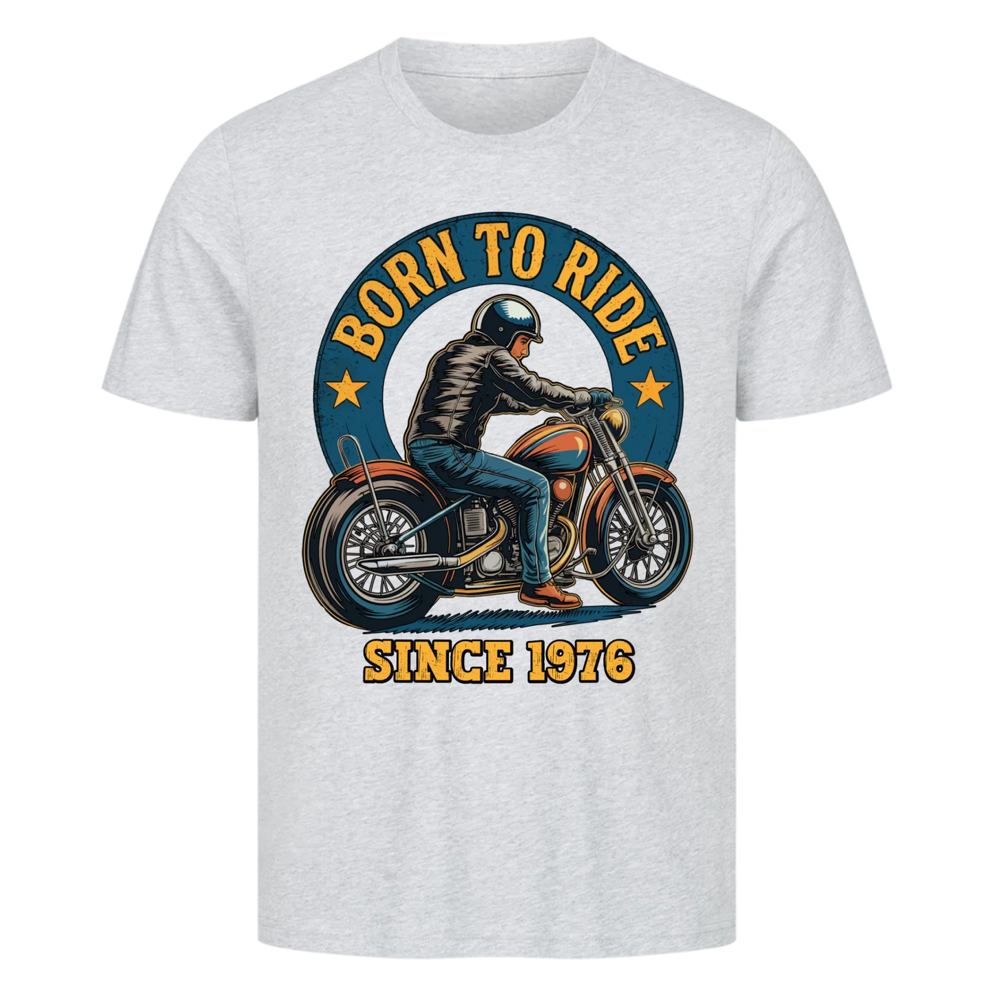 Born to Ride [Dein Jahr] personalisiert Frontdruck Premium T-Shirt