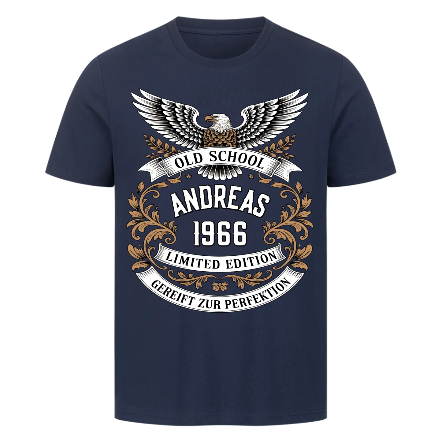 Old School [Dein Name] [Dein Jahr] gereift zur Perfektion personalisiert Frontdruck Premium T-Shirt