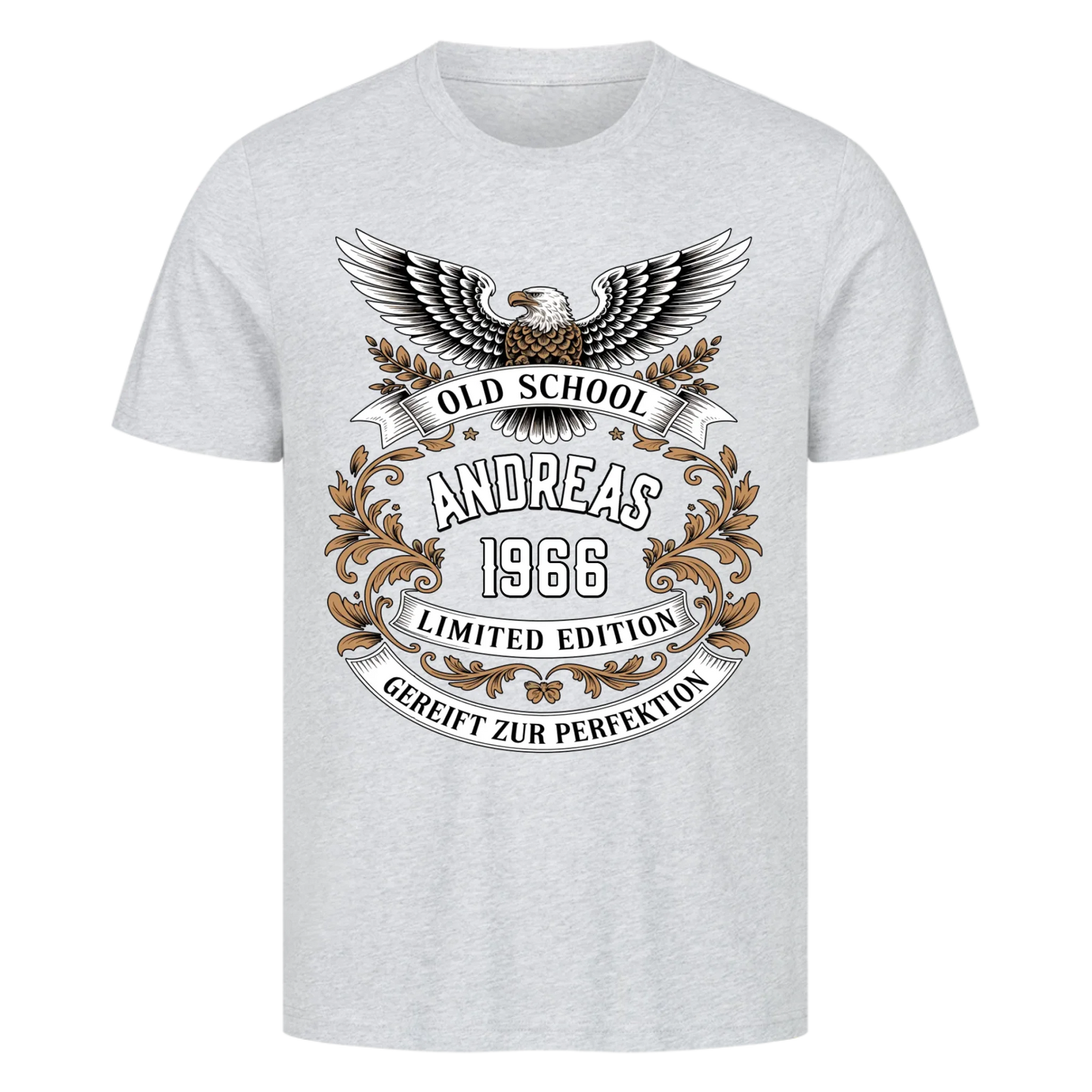 Old School [Dein Name] [Dein Jahr] gereift zur Perfektion personalisiert Frontdruck Premium T-Shirt