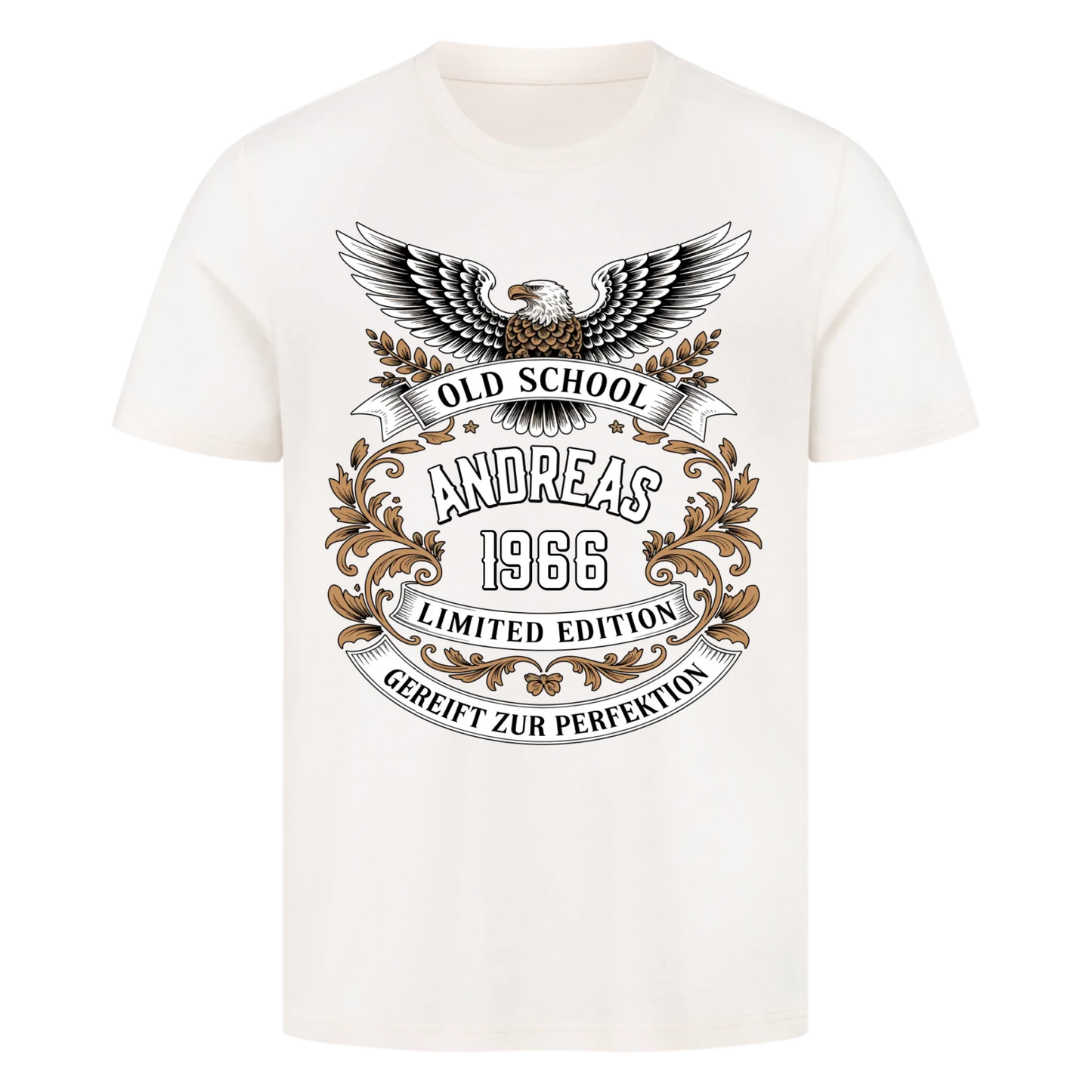 Old School [Dein Name] [Dein Jahr] gereift zur Perfektion personalisiert Frontdruck Premium T-Shirt