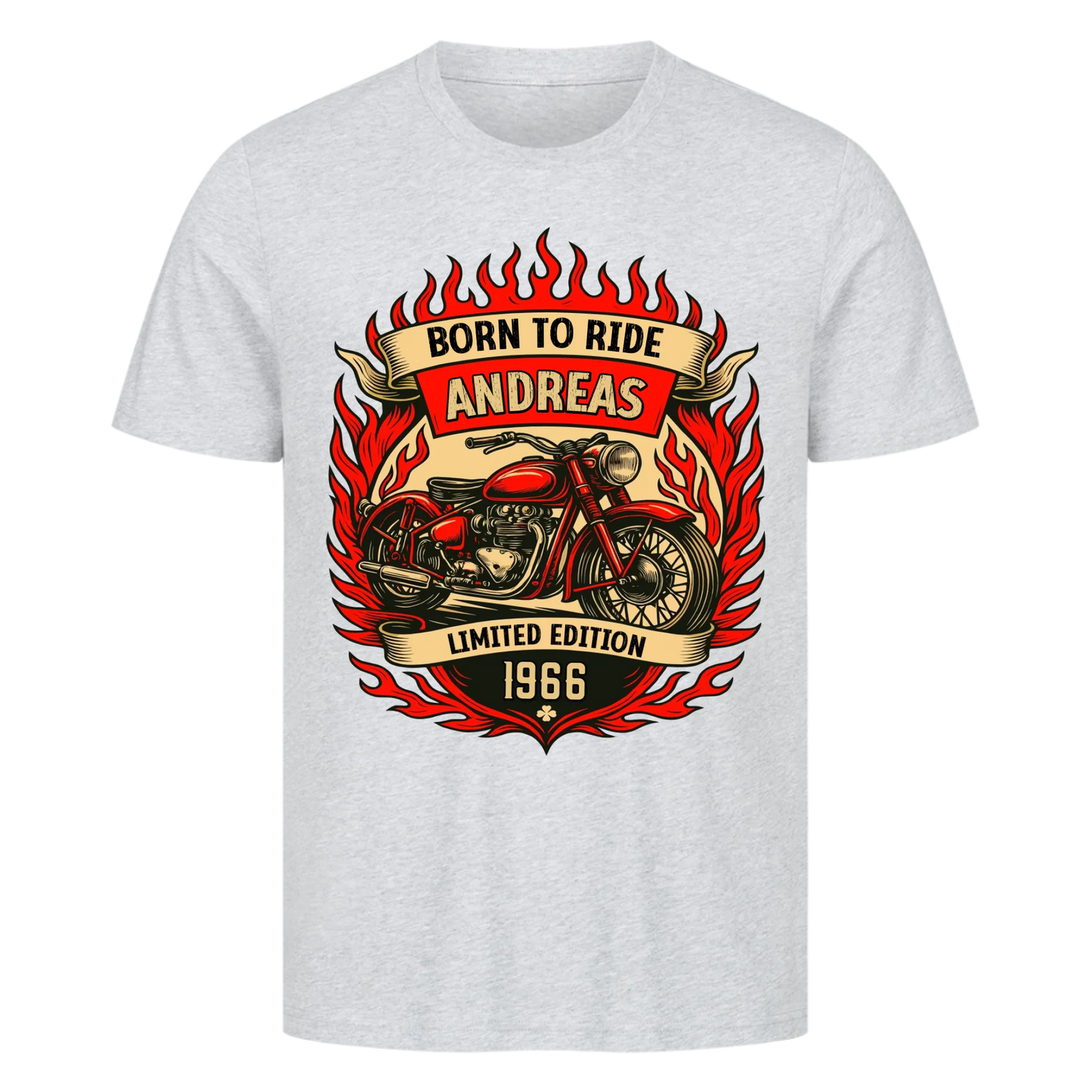 Multicolor Born to ride Limited Edition classic personalisiertes Premium T-Shirt