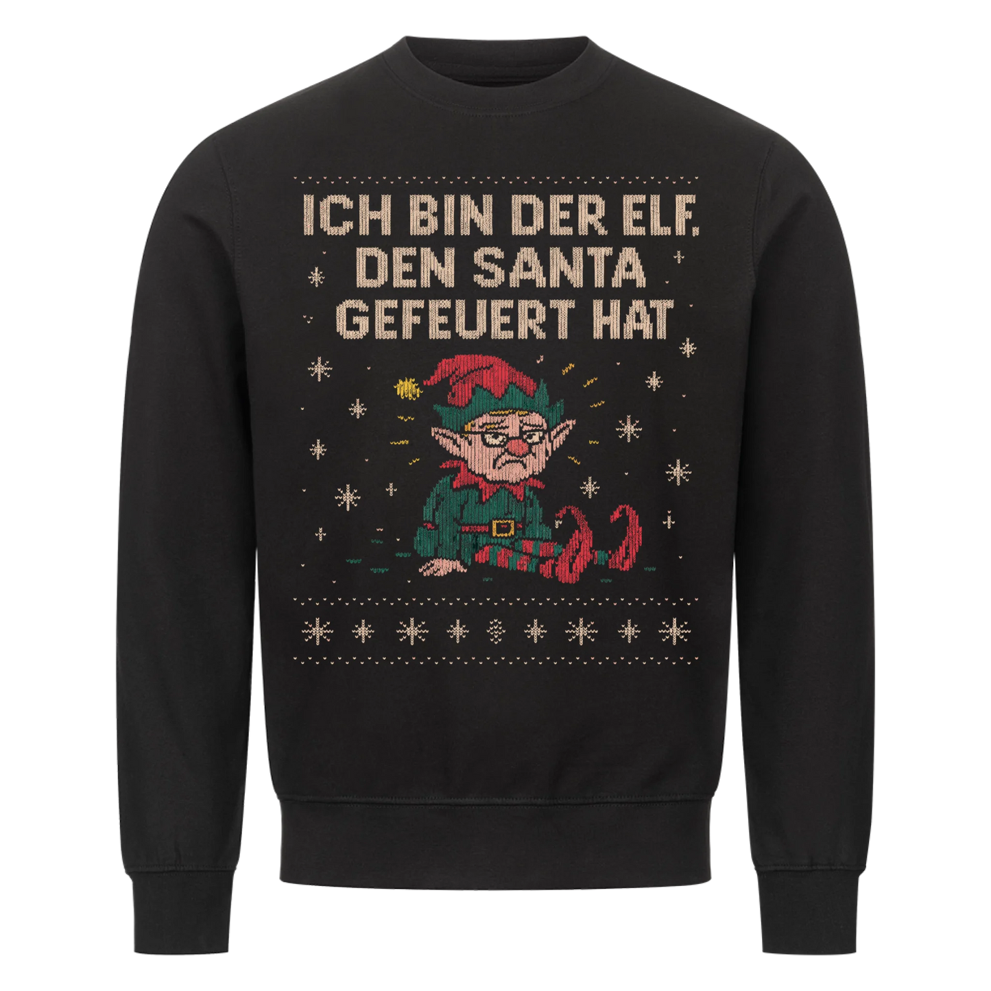Ugly Christmas gefeuerter Elf Premium Sweatshirt