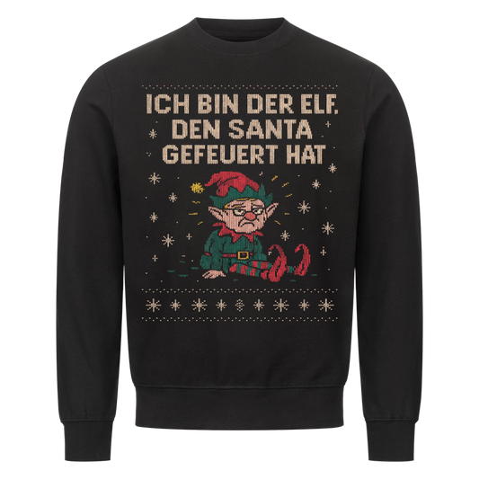 Ugly Christmas gefeuerter Elf Premium Sweatshirt