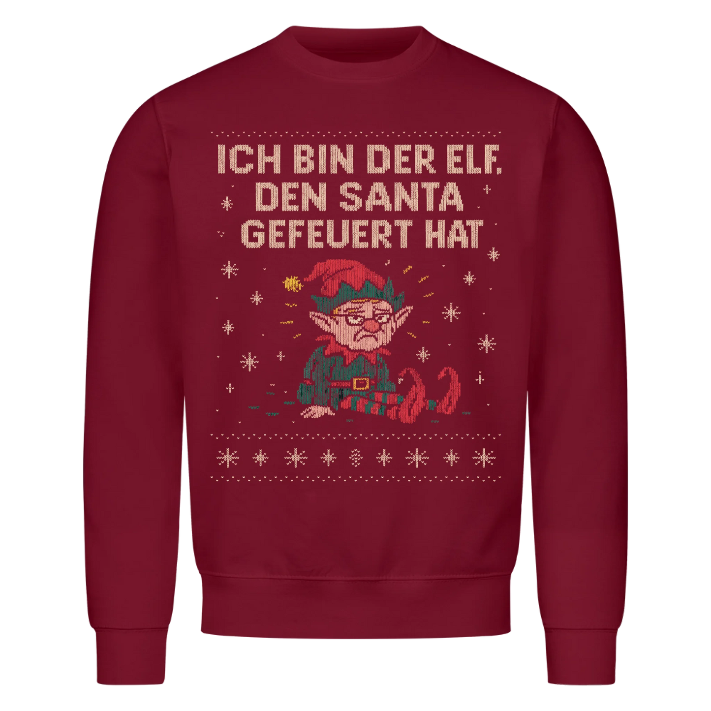 Ugly Christmas gefeuerter Elf Premium Sweatshirt