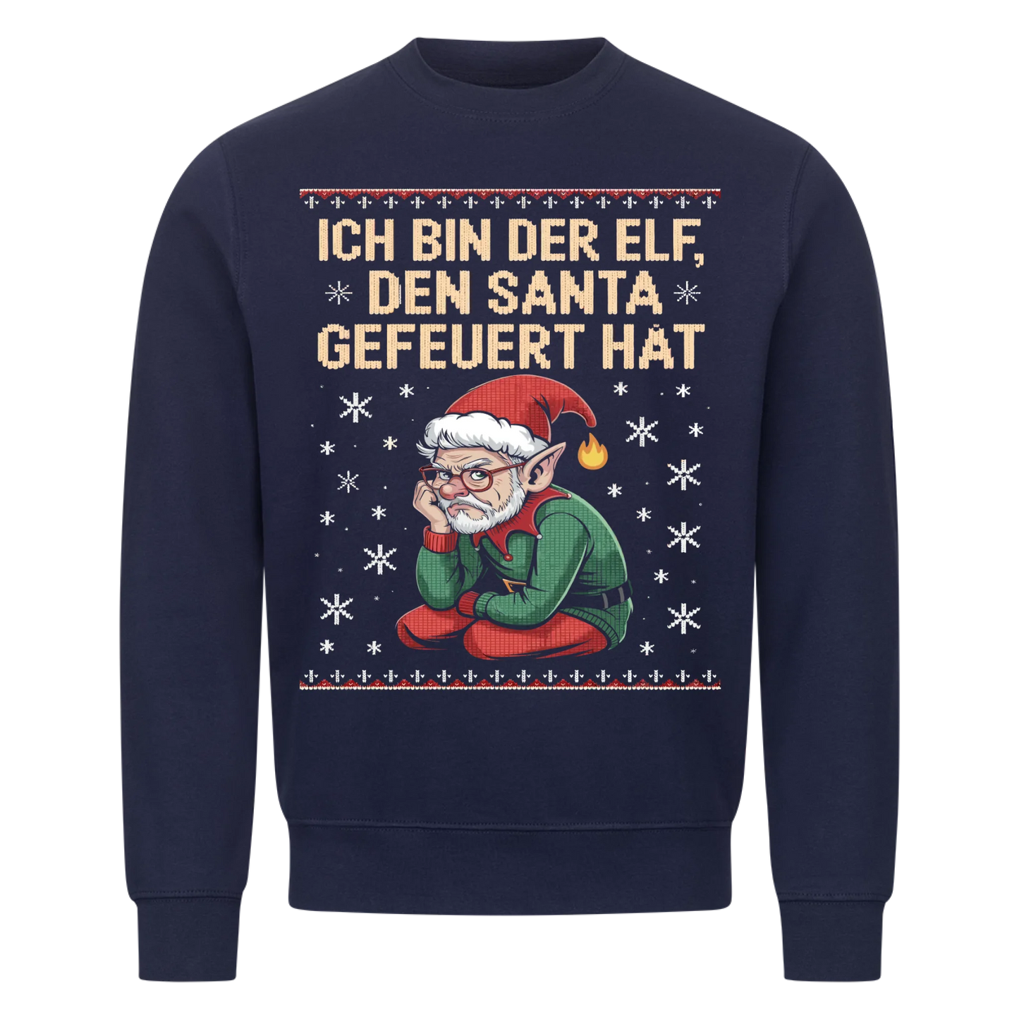 Ugly Christmas gefeuerter Elf Premium Sweatshirt 2
