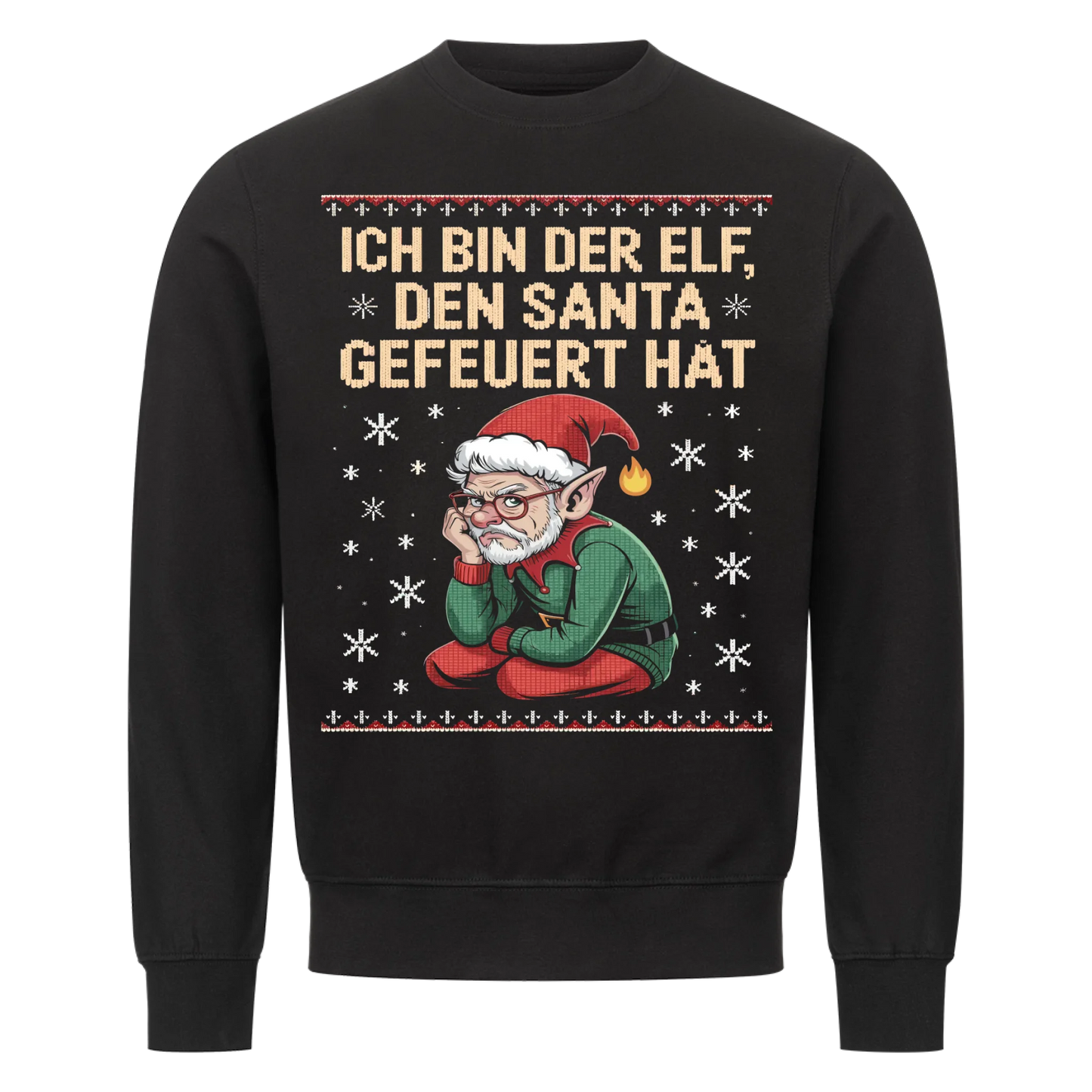Ugly Christmas gefeuerter Elf Premium Sweatshirt 2