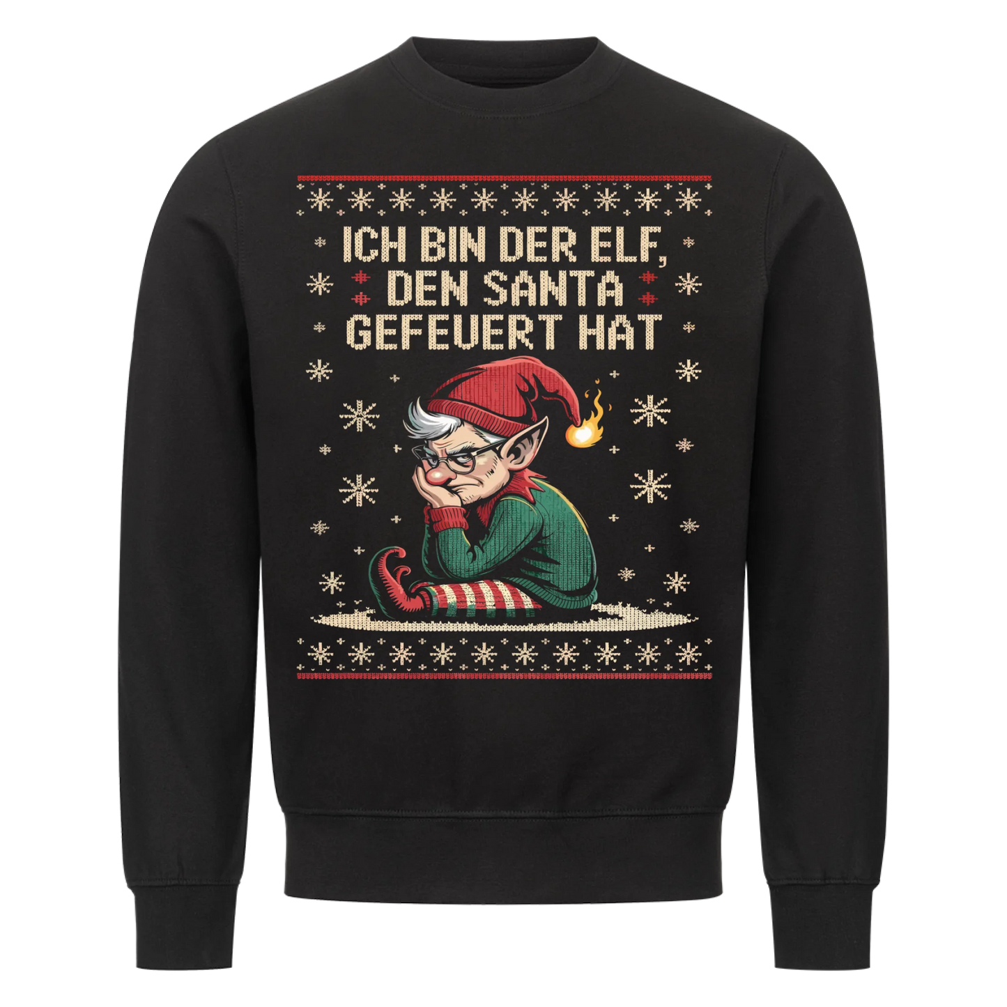 Ugly Christmas gefeuerter Elf Premium Sweatshirt 3