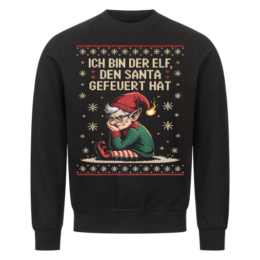 Ugly Christmas gefeuerter Elf Premium Sweatshirt 3