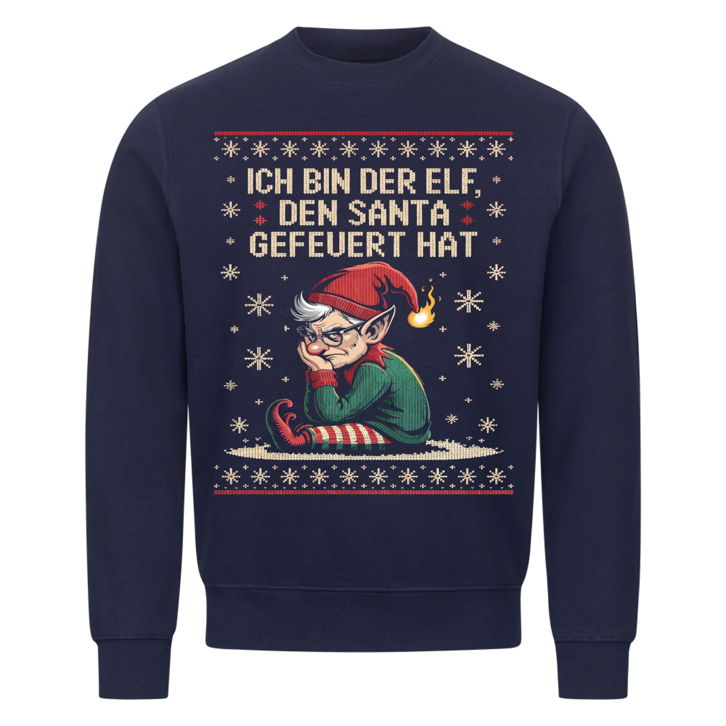Ugly Christmas gefeuerter Elf Premium Sweatshirt 3
