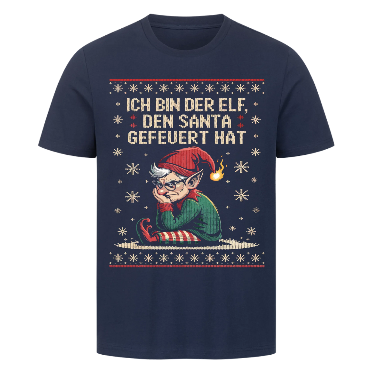 Ugly Christmas gefeuerter Elf Premium T-Shirt 3