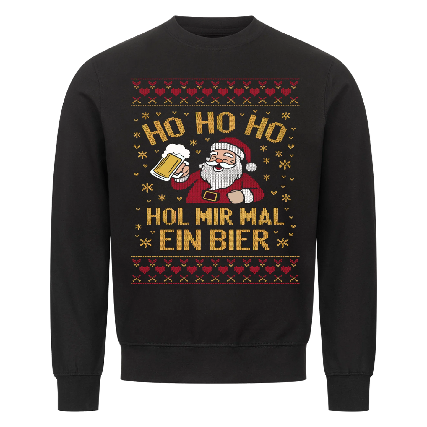 Ugly Christmas Hol mir mal ein Bier Premium Sweatshirt