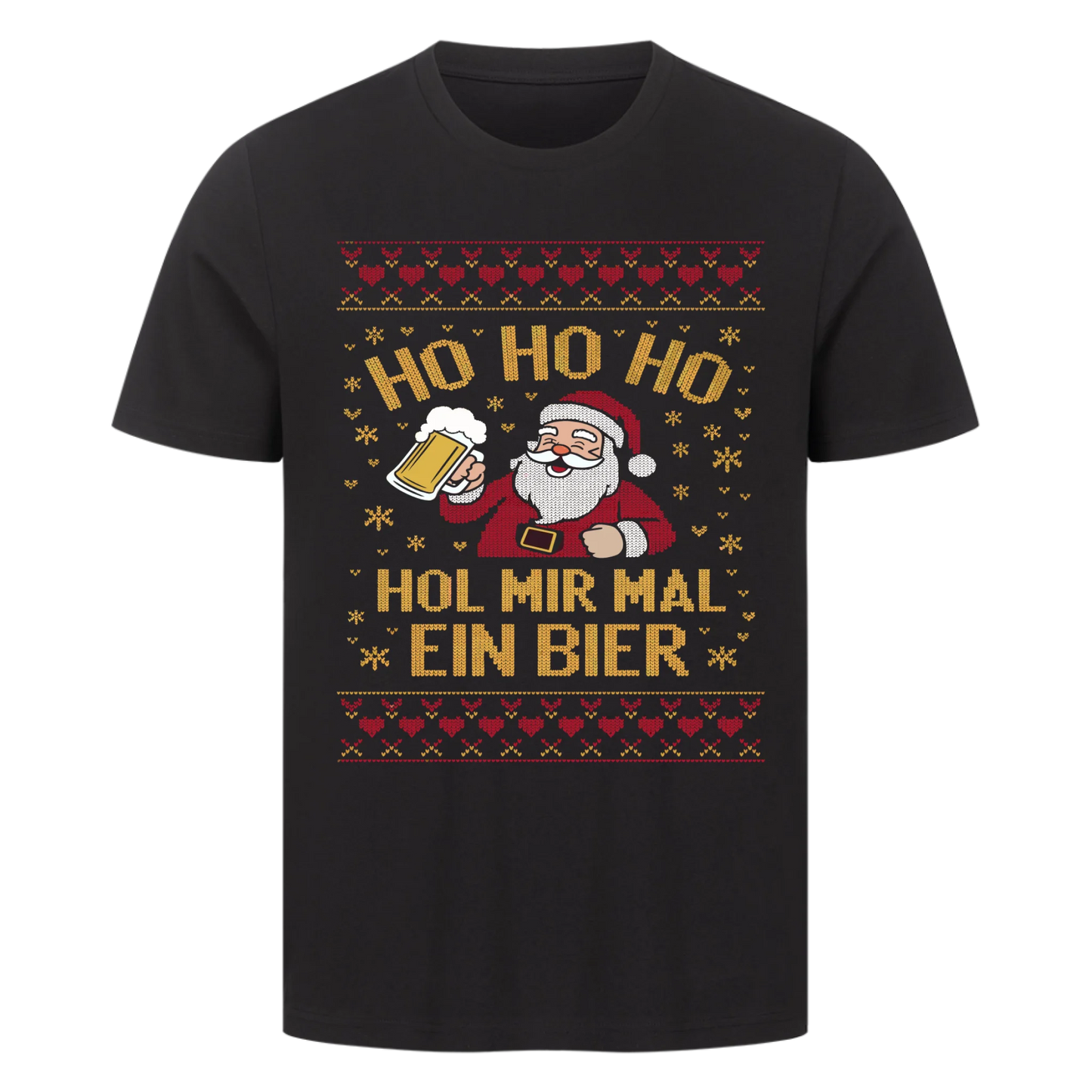 Ugly Christmas Hol mir mal ein Bier Premium T-Shirt