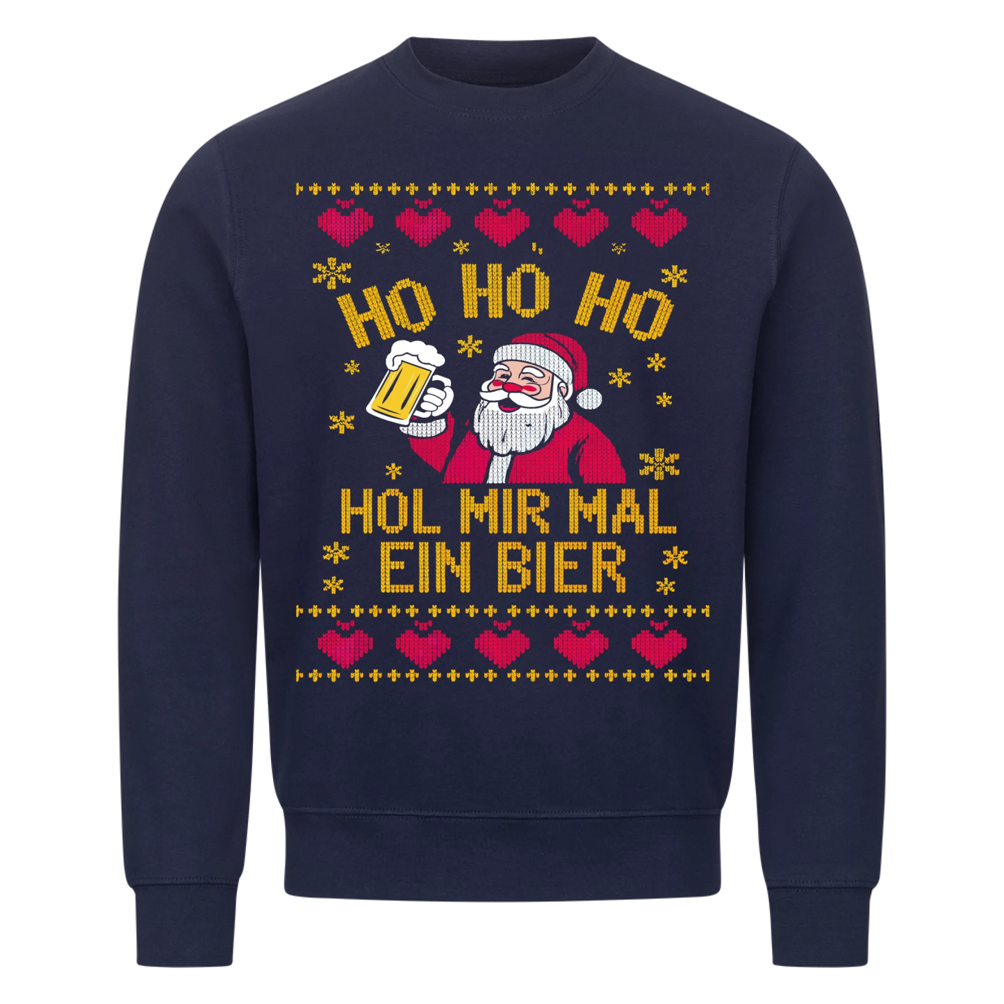 Ugly Christmas Hol mir mal ein Bier Premium Sweatshirt 2