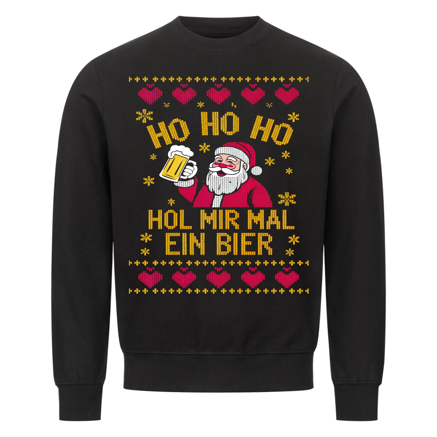 Ugly Christmas Hol mir mal ein Bier Premium Sweatshirt 2