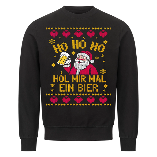 Ugly Christmas Hol mir mal ein Bier Premium Sweatshirt 2