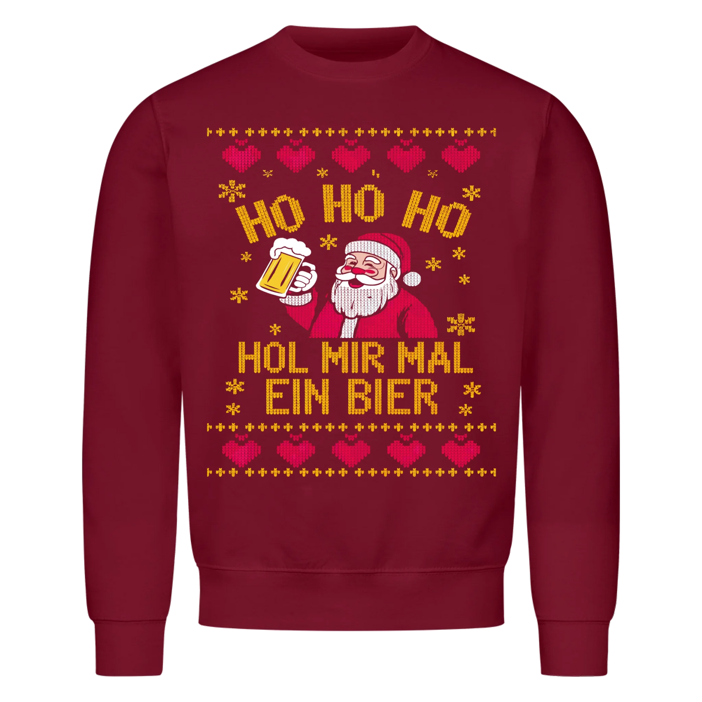 Ugly Christmas Hol mir mal ein Bier Premium Sweatshirt 2