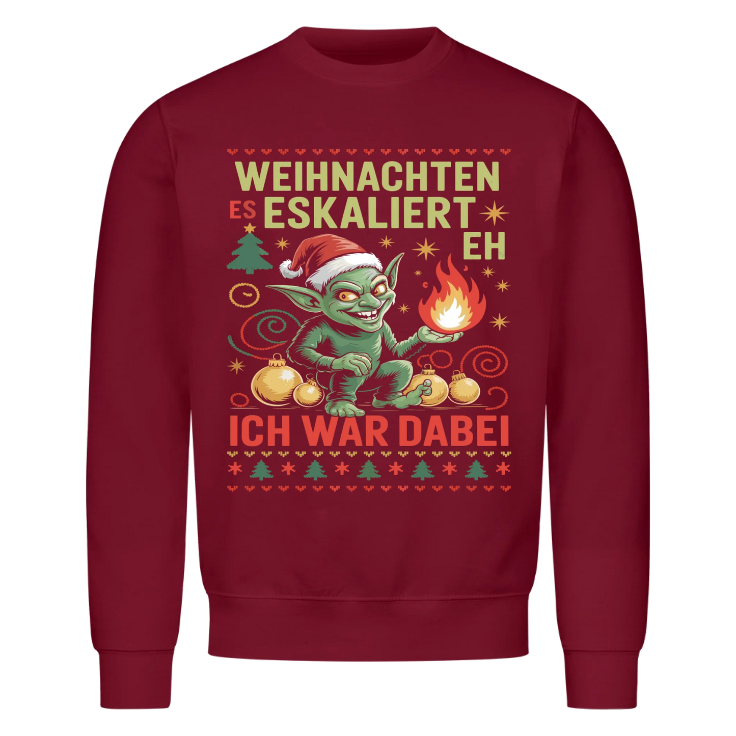 Ugly Christmas Es eskaliert eh Premium Sweatshirt
