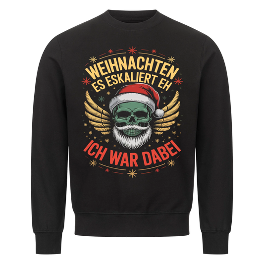 Ugly Christmas Es eskaliert eh Biker Premium Sweatshirt