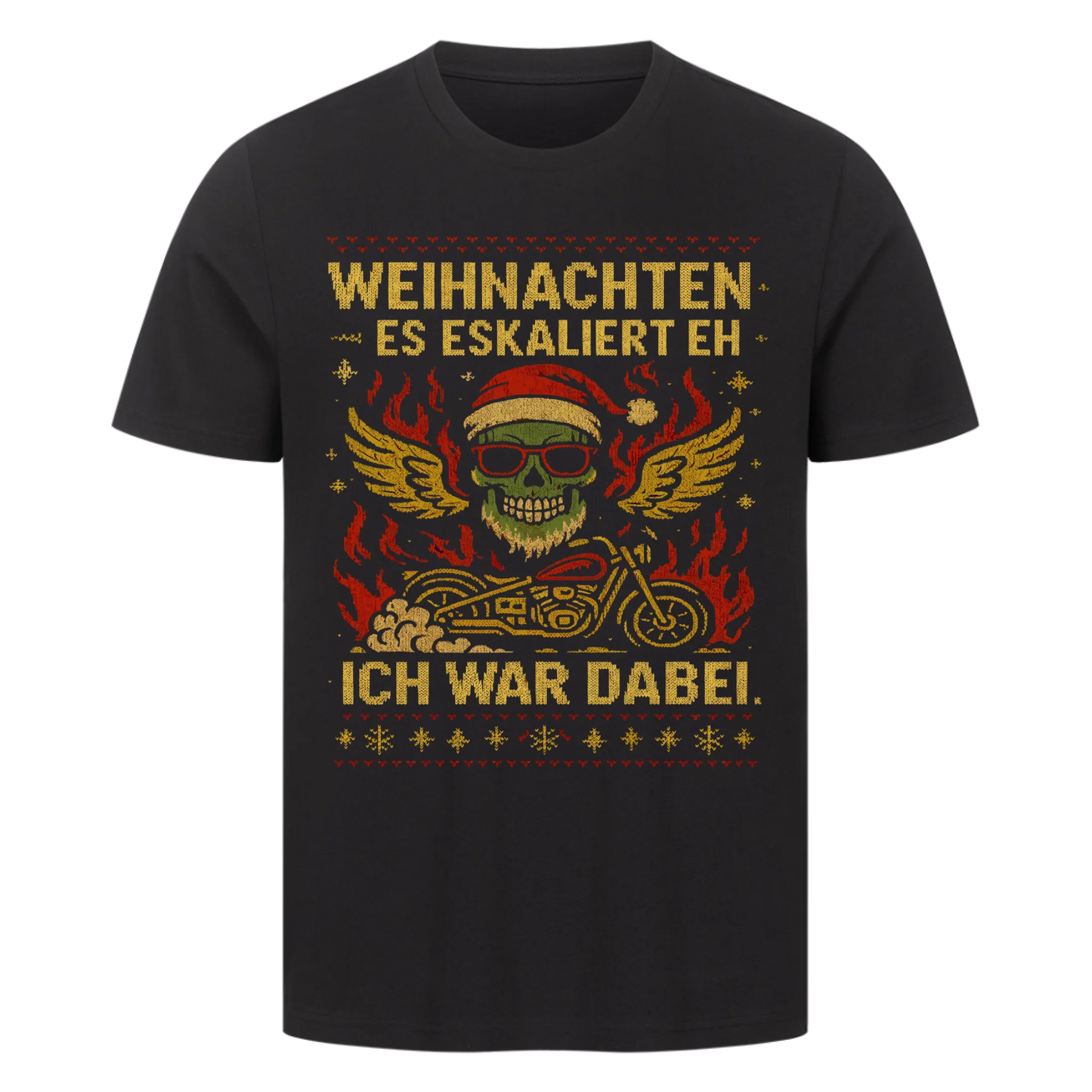 Ugly Christmas Es eskaliert eh Biker Premium T-Shirt 4