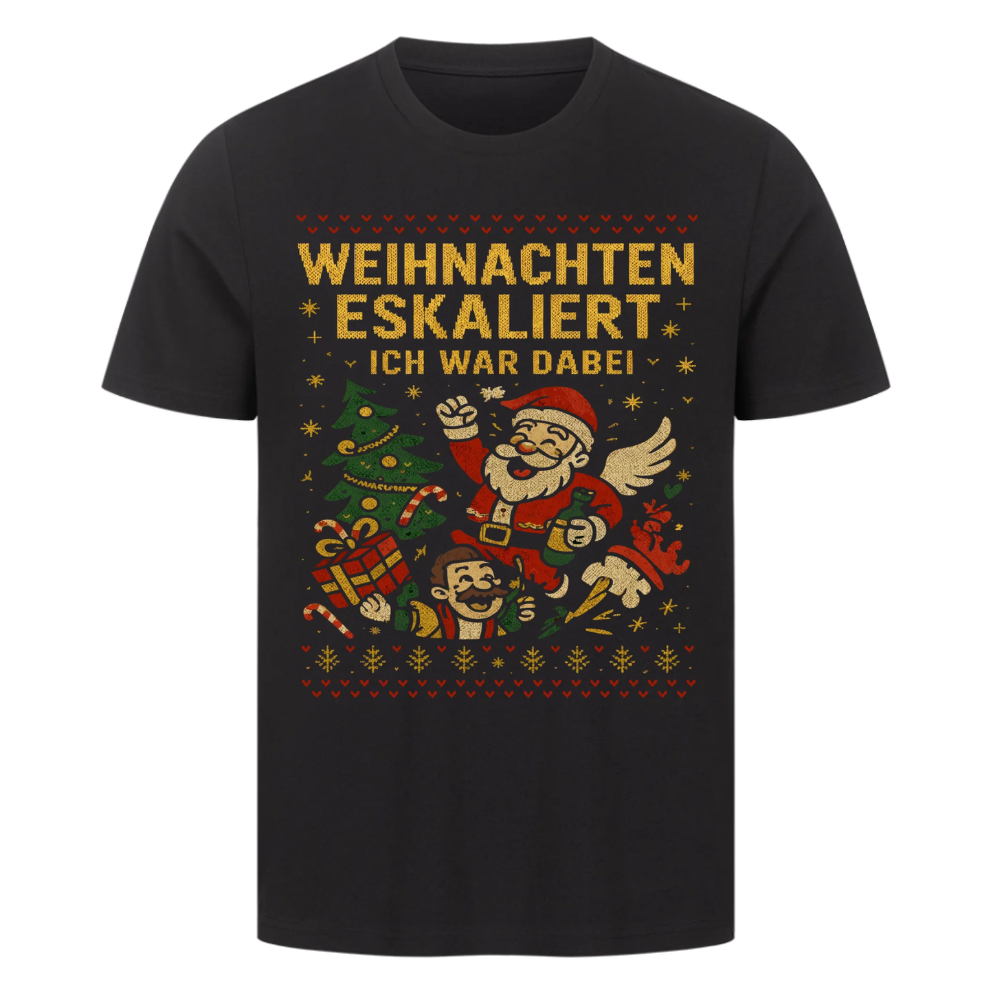 Ugly Christmas Es eskaliert eh Premium T-Shirt 2