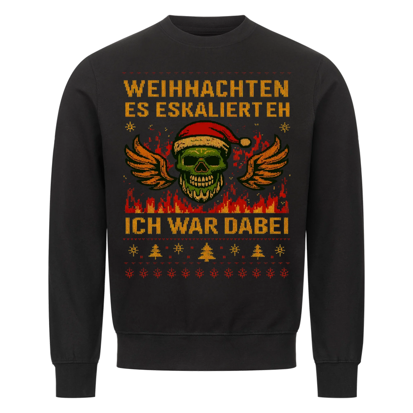 Ugly Christmas Es eskaliert eh Biker Premium Sweatshirt 6
