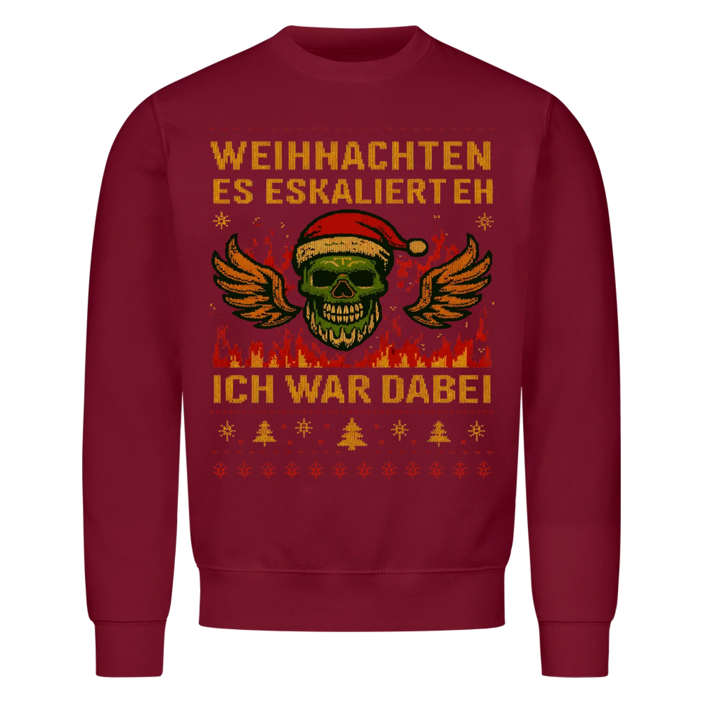 Ugly Christmas Es eskaliert eh Biker Premium Sweatshirt 6