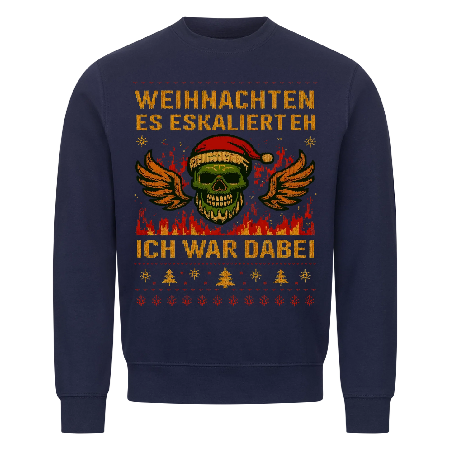 Ugly Christmas Es eskaliert eh Biker Premium Sweatshirt 6