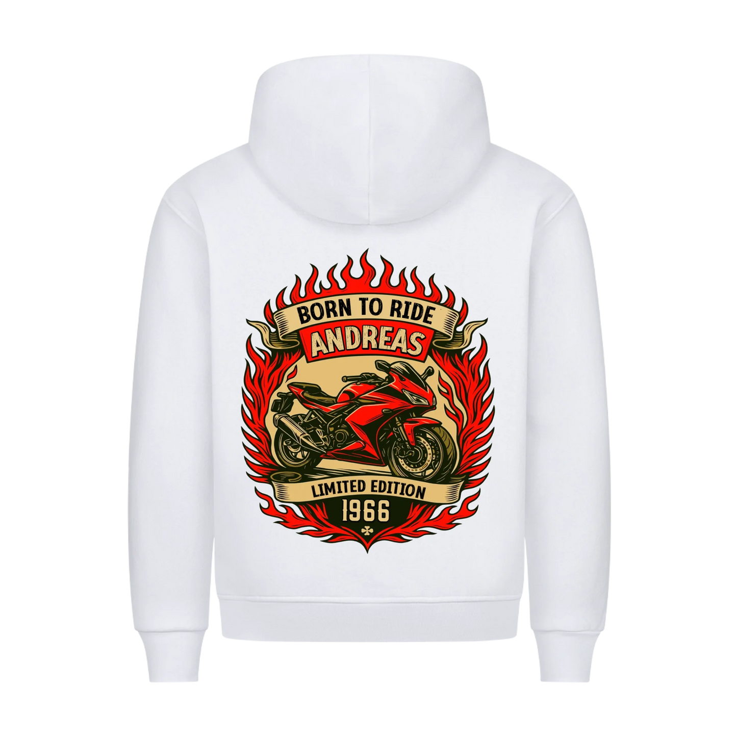 Born to Ride Limited Edition personalisiert Premium Hoodie